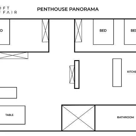 Penthouse Panorama By Loft Affair Lägenhet *
